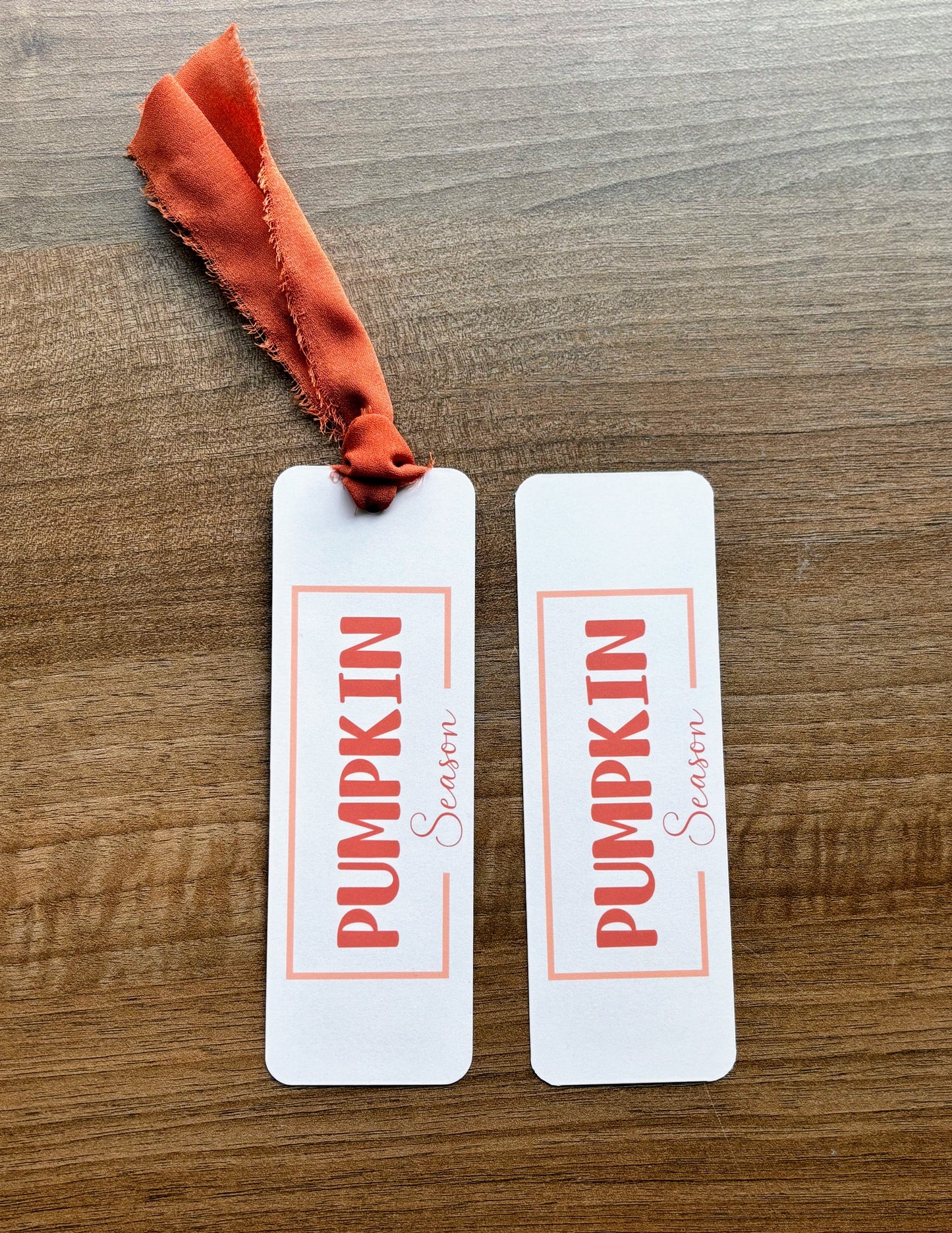 Pumpkin Season with Pumpkin & Pink coquette bow Bookmark