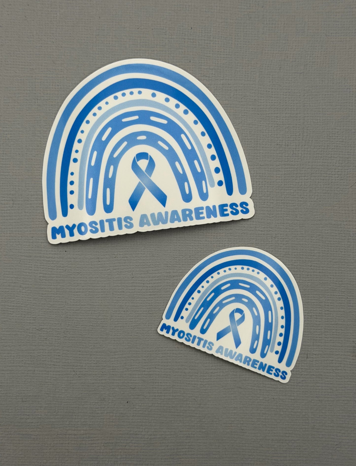 Myositis Awareness Rainbow Sticker or Magnet