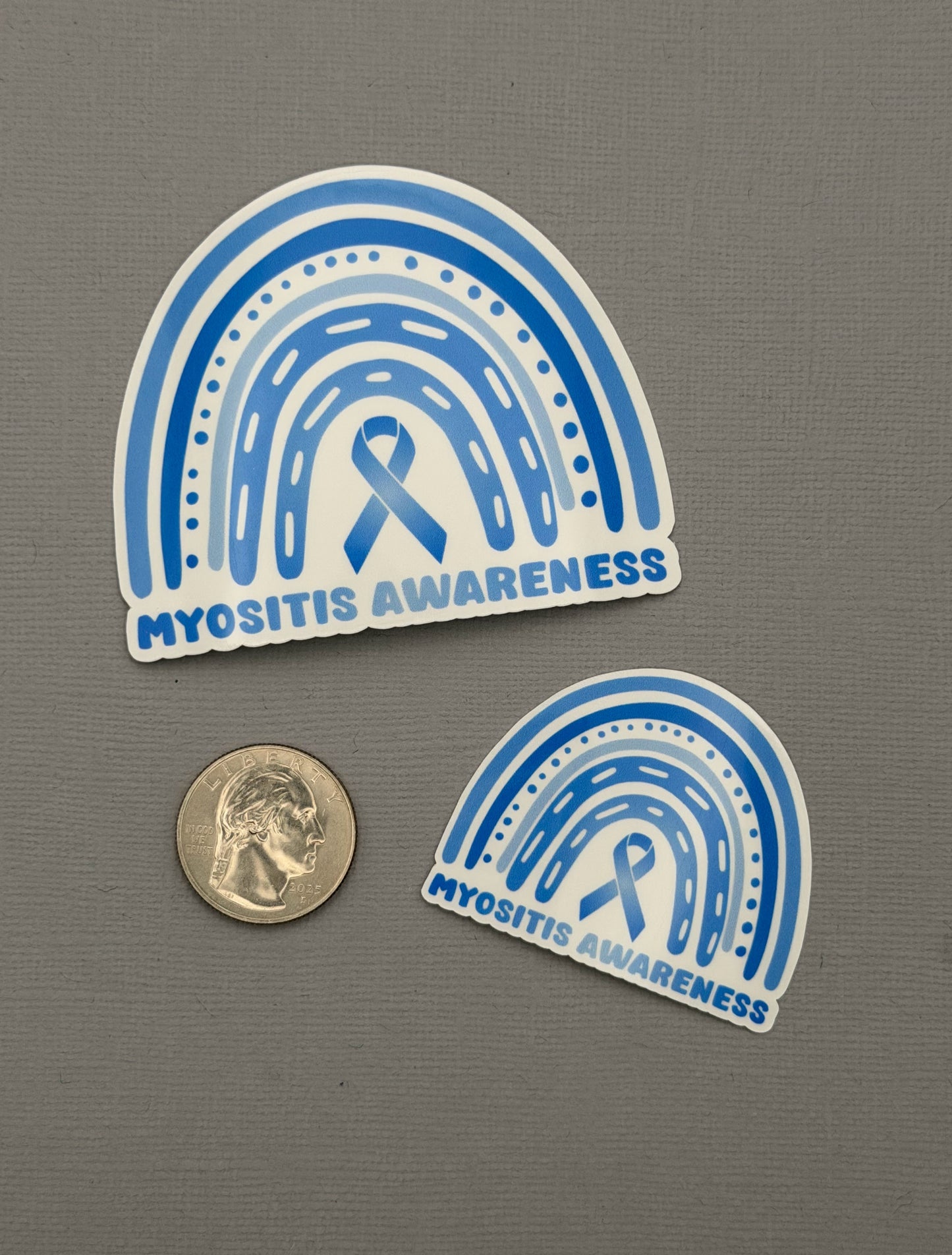 Myositis Awareness Rainbow Sticker or Magnet