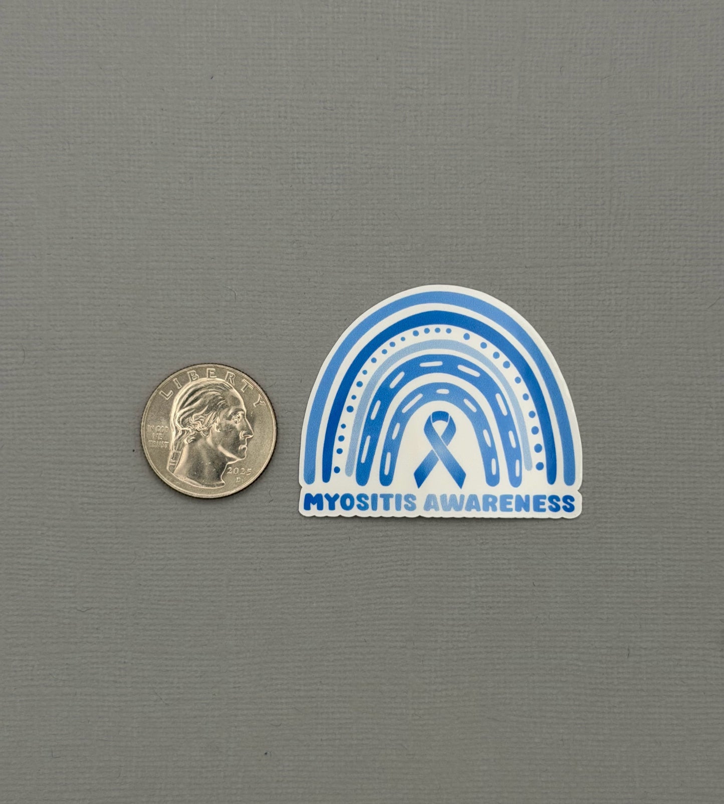 Myositis Awareness Rainbow Sticker or Magnet