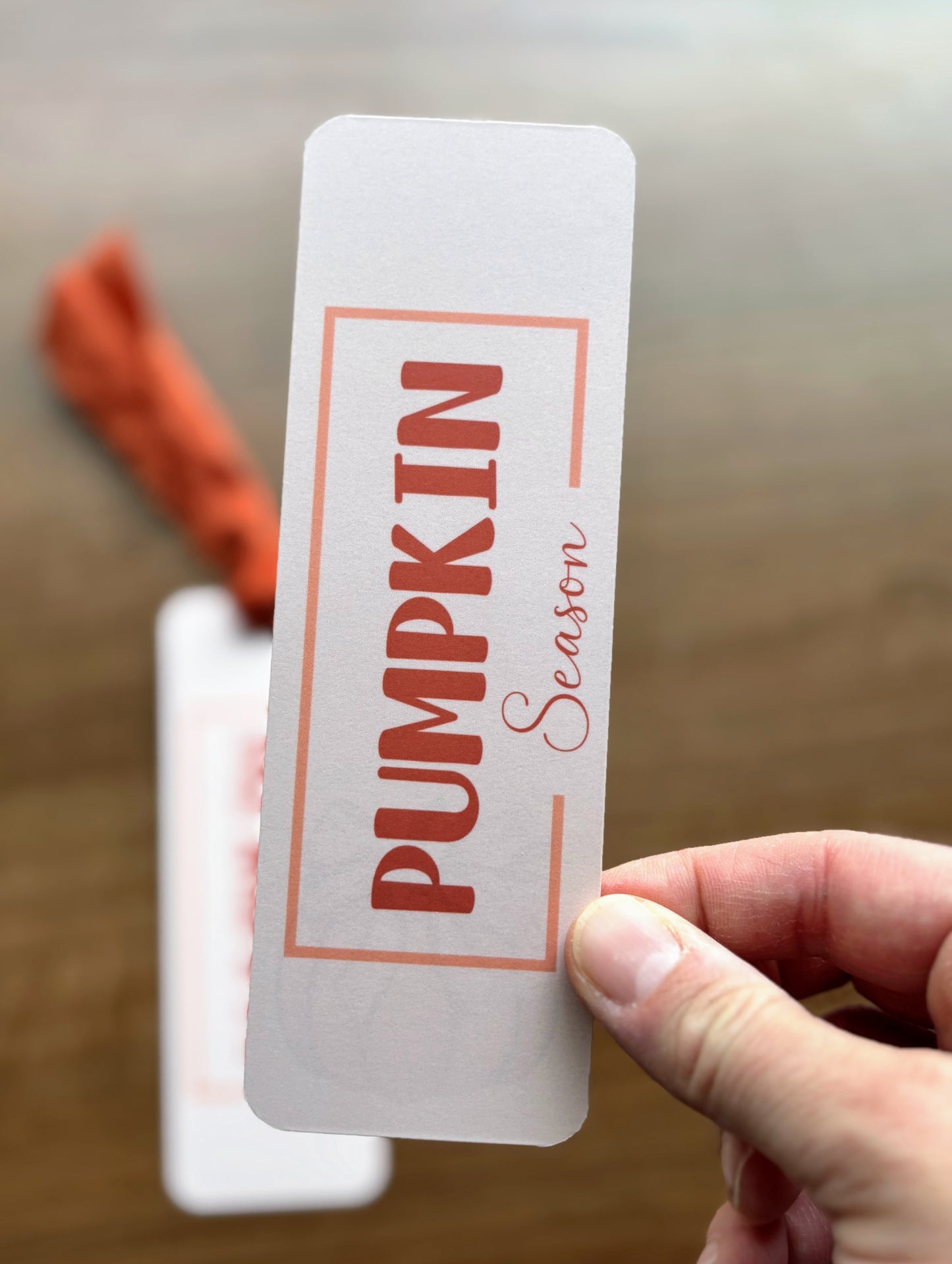 Pumpkin Season with Pumpkin & Pink coquette bow Bookmark