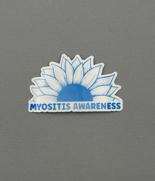 Myositis Awareness Sunflower Sticker or Magnet