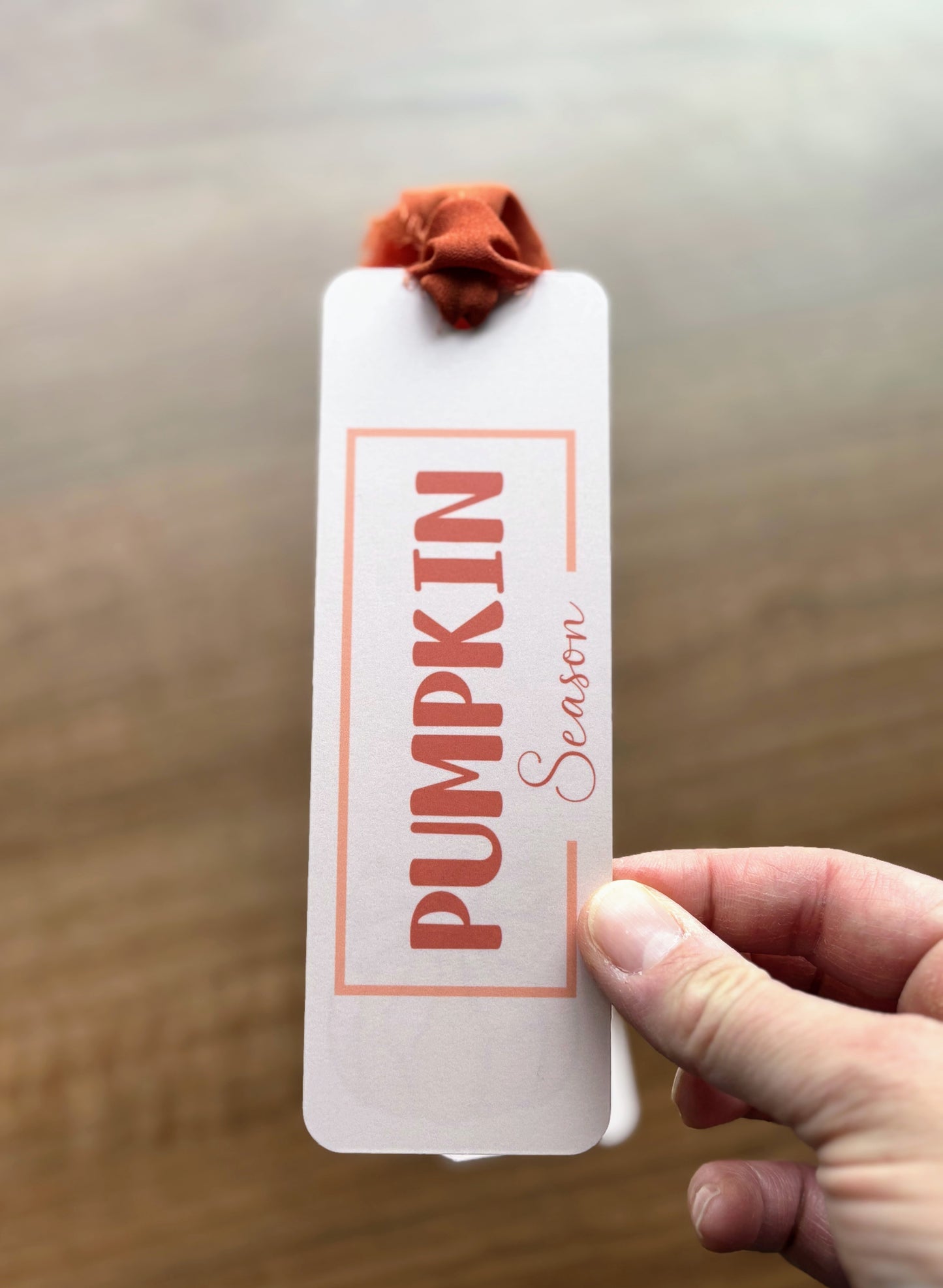 Pumpkin Season with Pumpkin & Pink coquette bow Bookmark