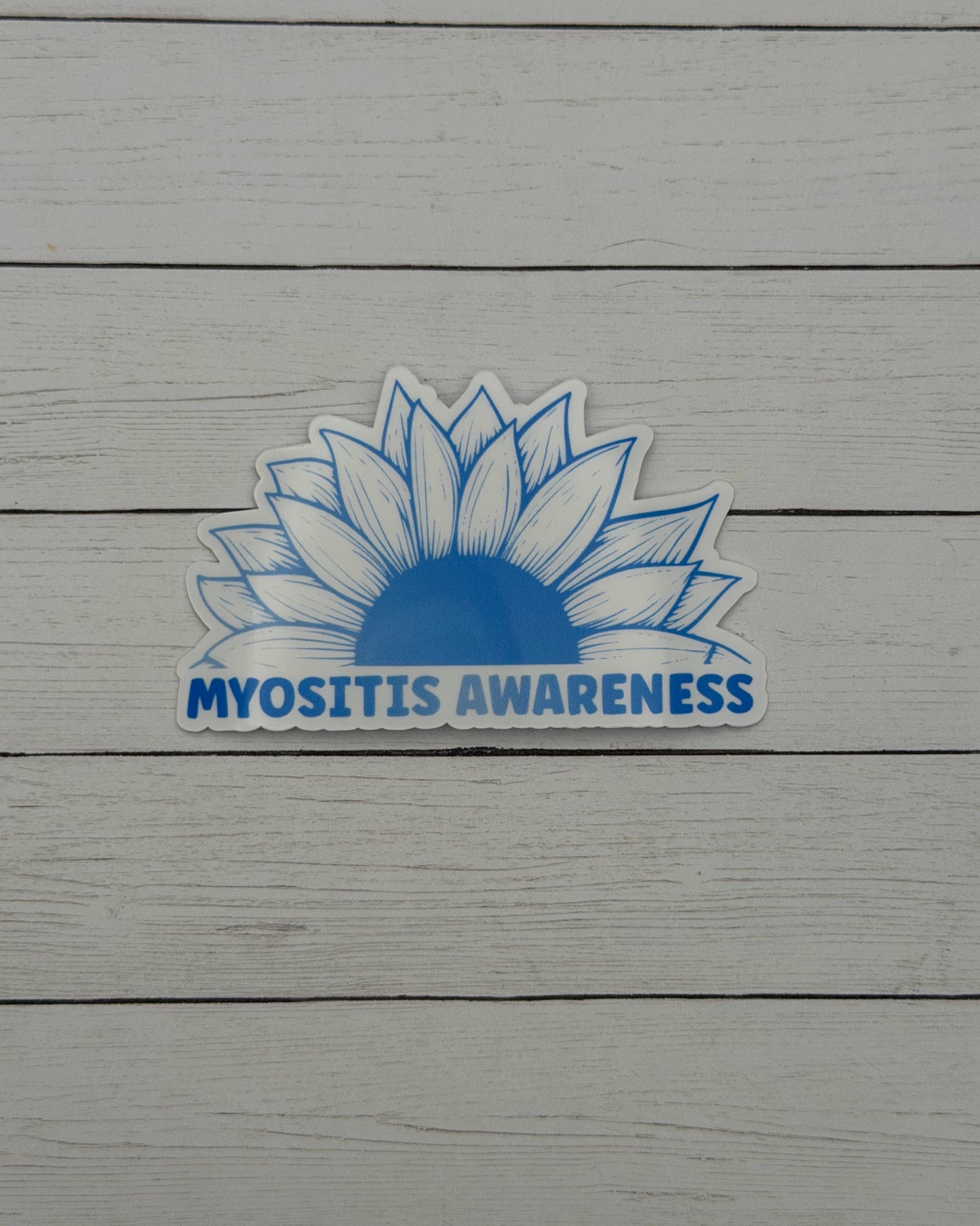 Myositis Awareness Sunflower Sticker or Magnet