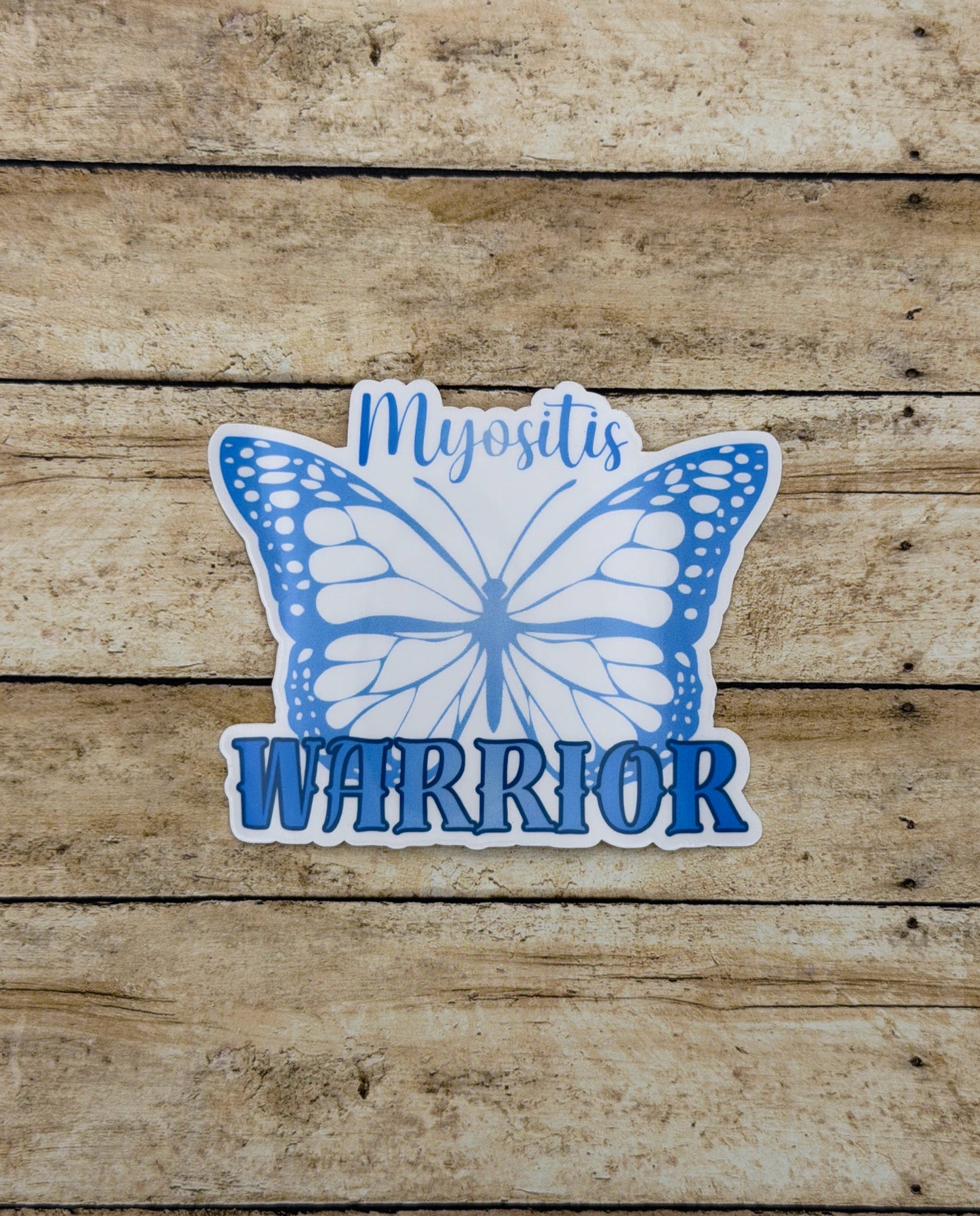 Myositis Warrior Butterfly Sticker or Magnet
