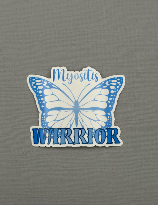 Myositis Warrior Butterfly Sticker or Magnet