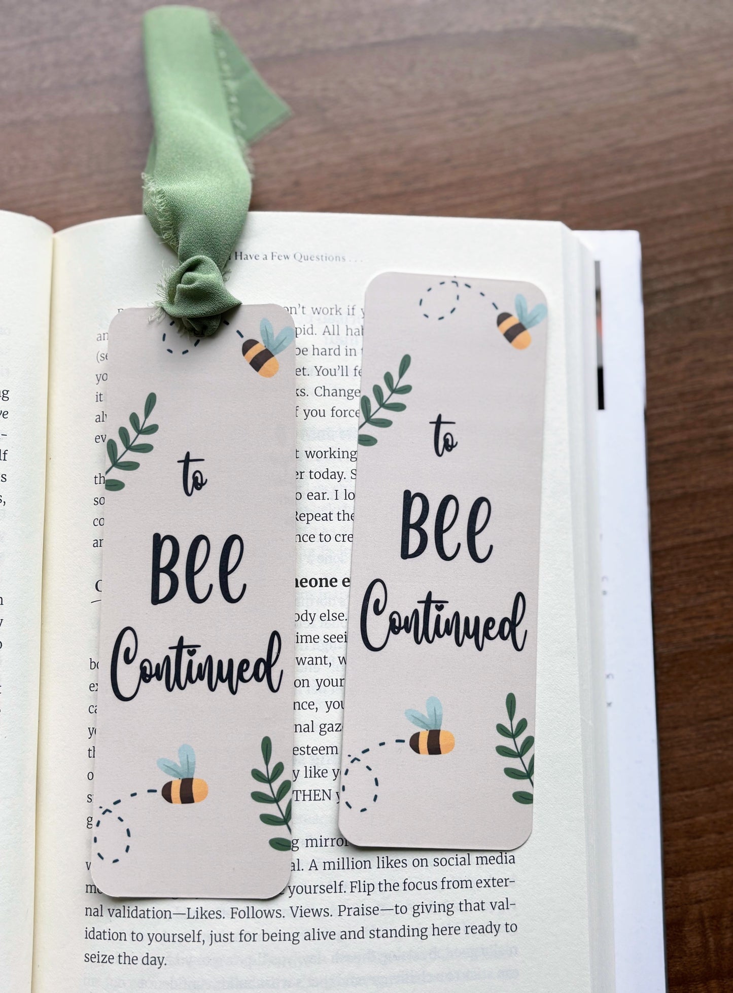 To Bee Continued Bookmark
