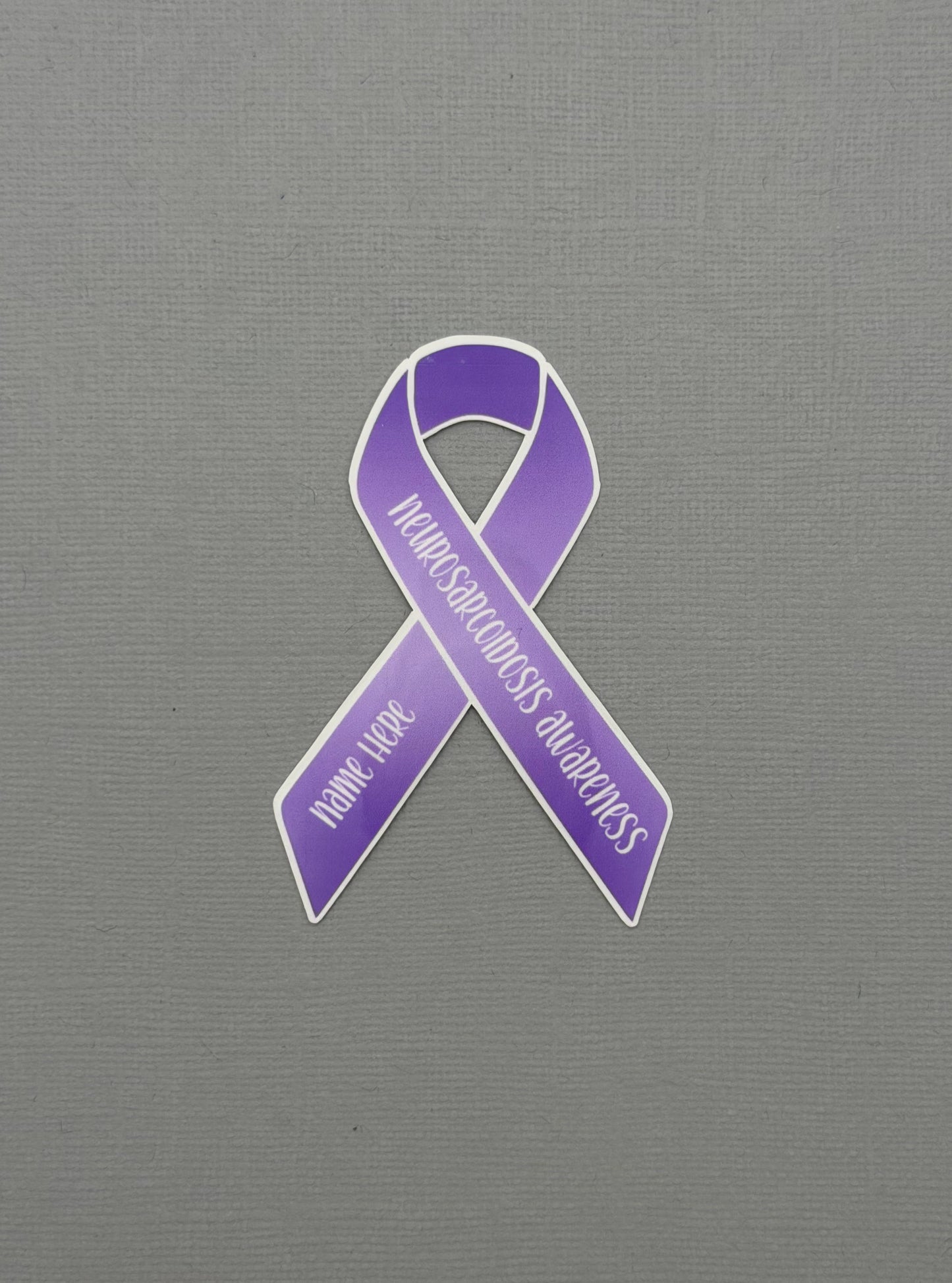 Neurosarcoidosis Custom Awareness Ribbon Sticker or Magnet