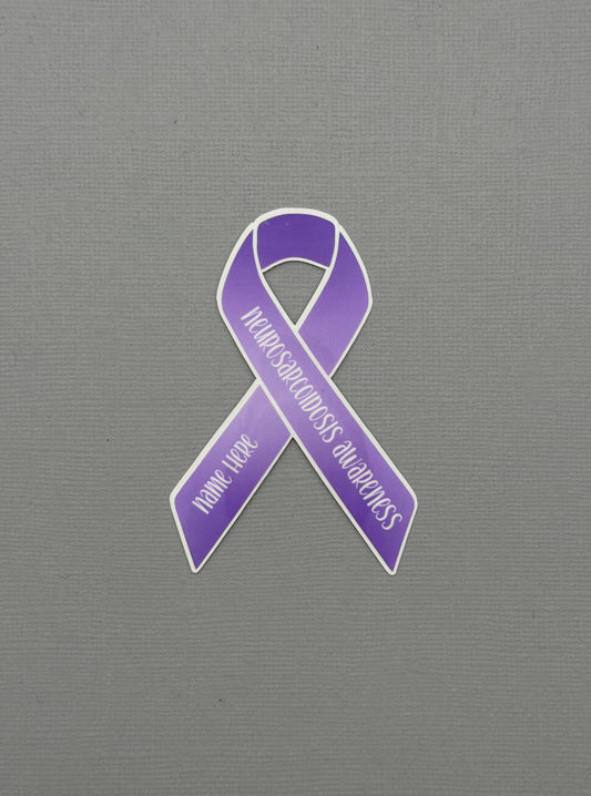 Neurosarcoidosis Custom Awareness Ribbon Sticker or Magnet