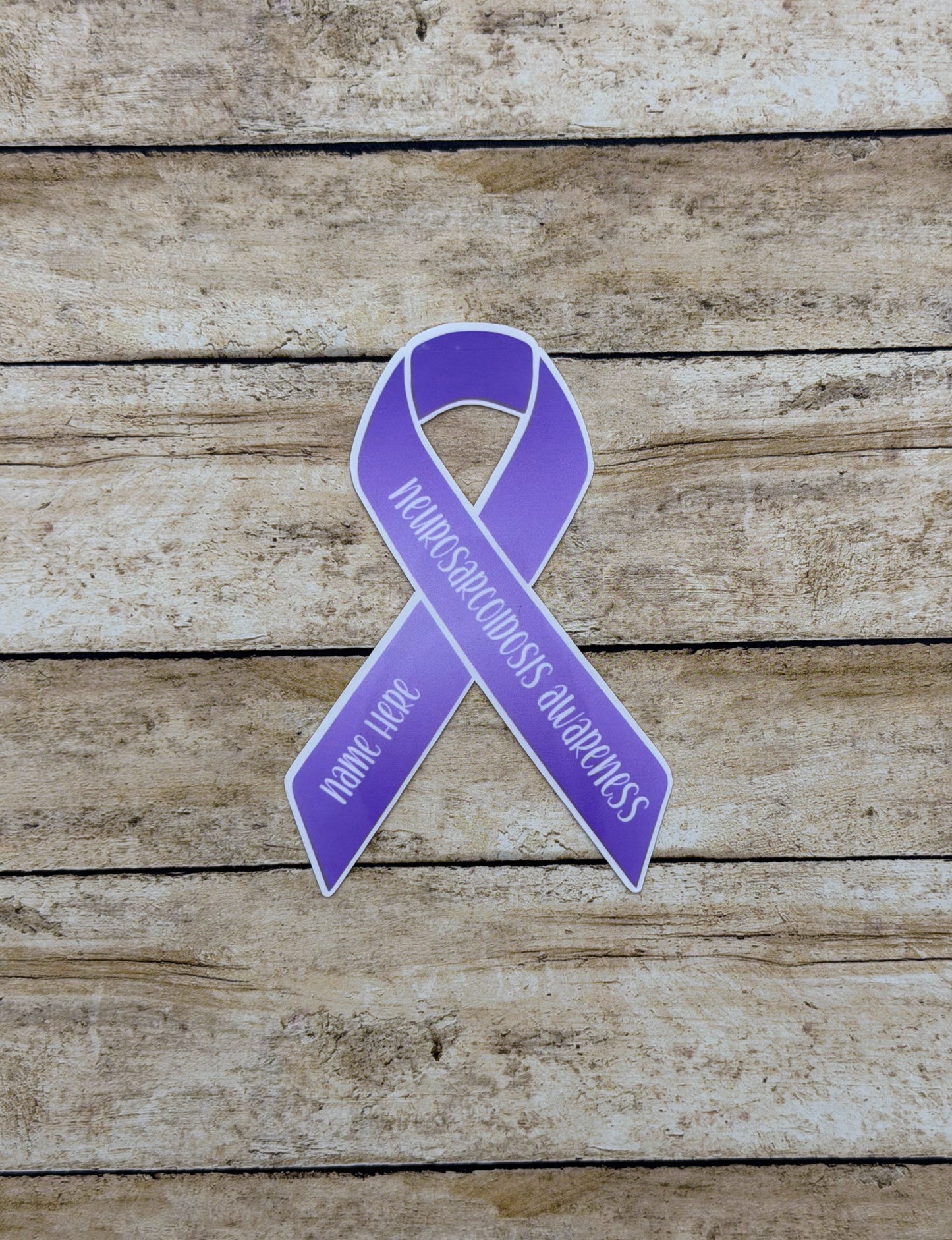 Neurosarcoidosis Custom Awareness Ribbon Sticker or Magnet
