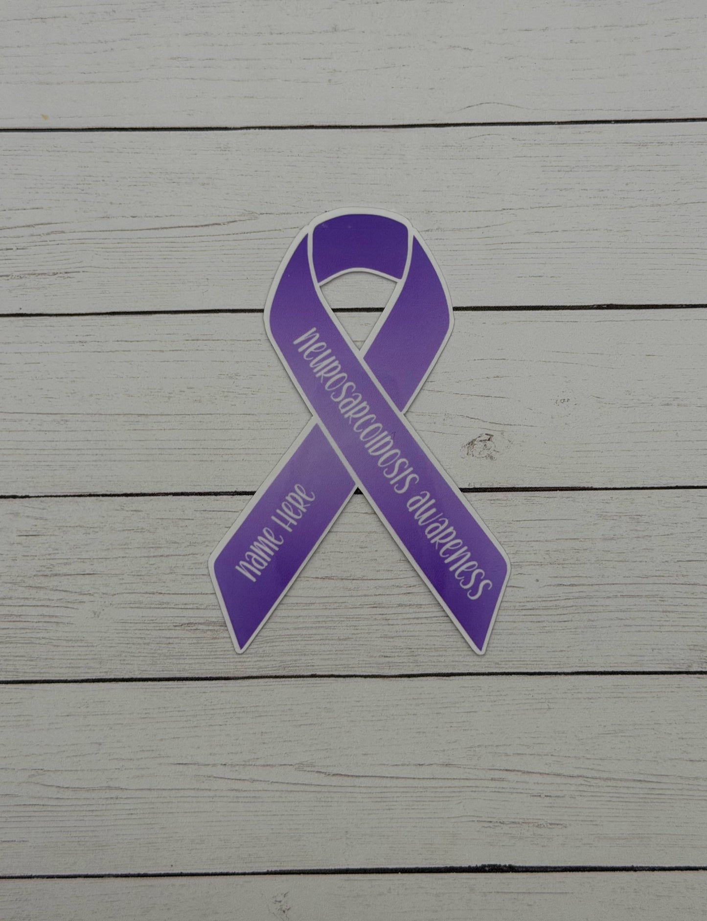 Neurosarcoidosis Custom Awareness Ribbon Sticker or Magnet