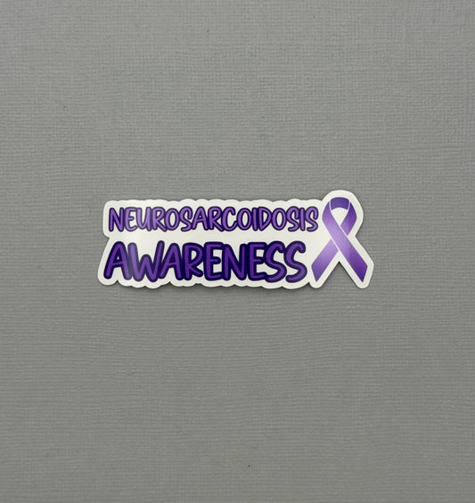 Neurosarcoidosis Awareness with Ribbon Sticker or Magnet