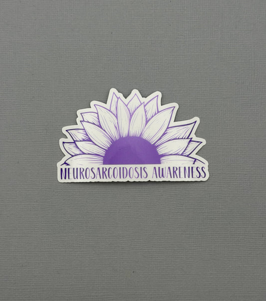 Neurosarcoidosis Awareness Sunflower Sticker or Magnet