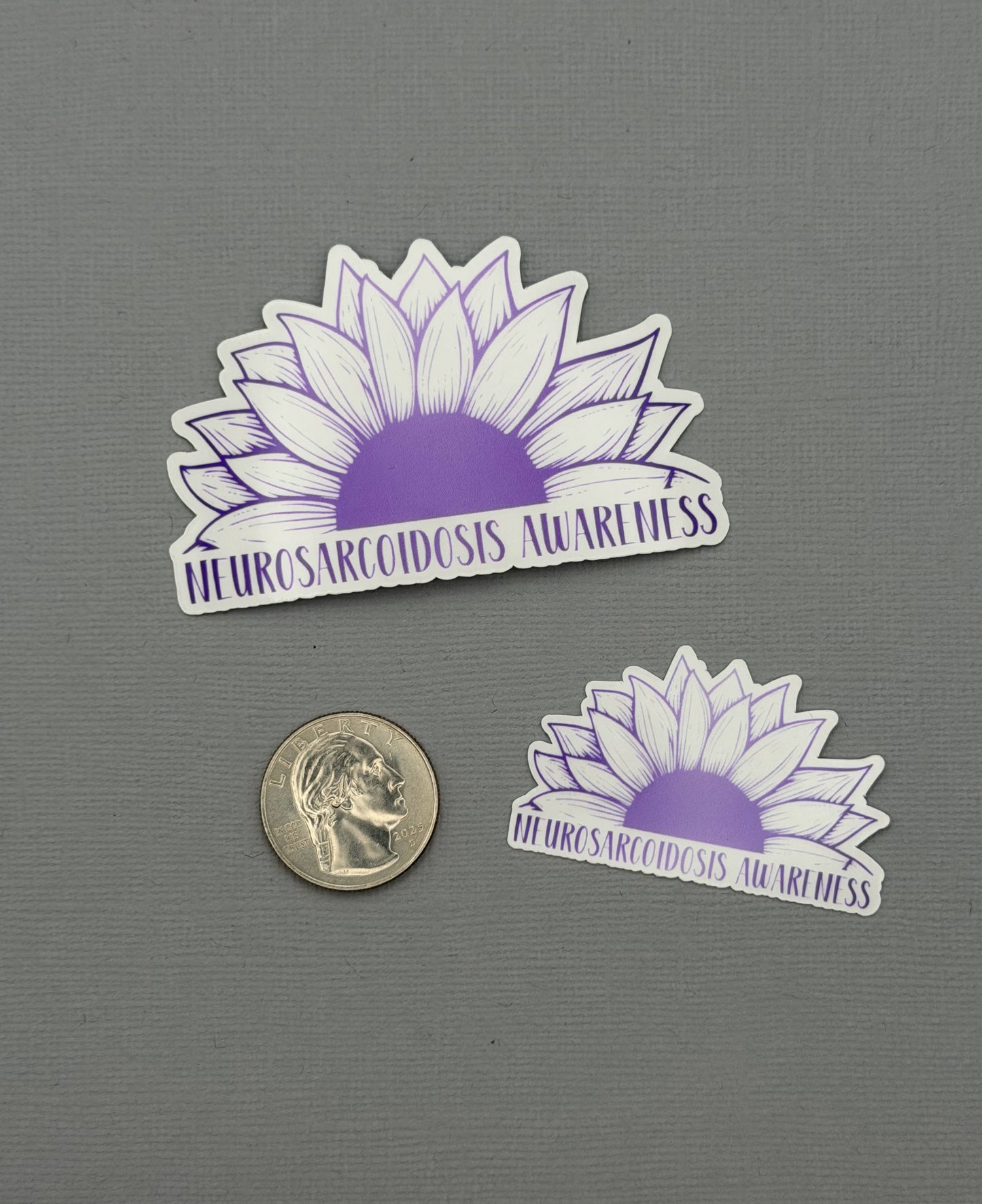 Neurosarcoidosis Awareness Sunflower Sticker or Magnet