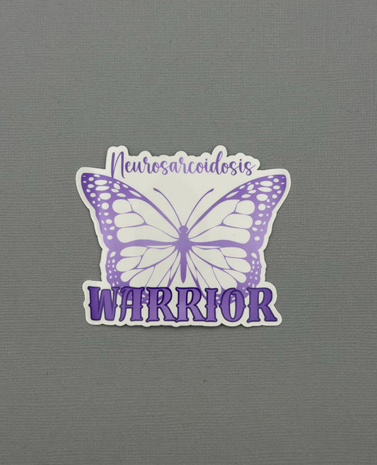 Neurosarcoidosis Warrior Butterfly Sticker or Magnet
