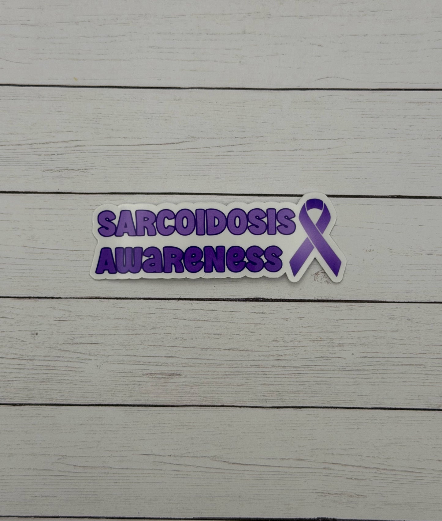 Sarcoidosis Awareness with Ribbon Sticker or Magnet
