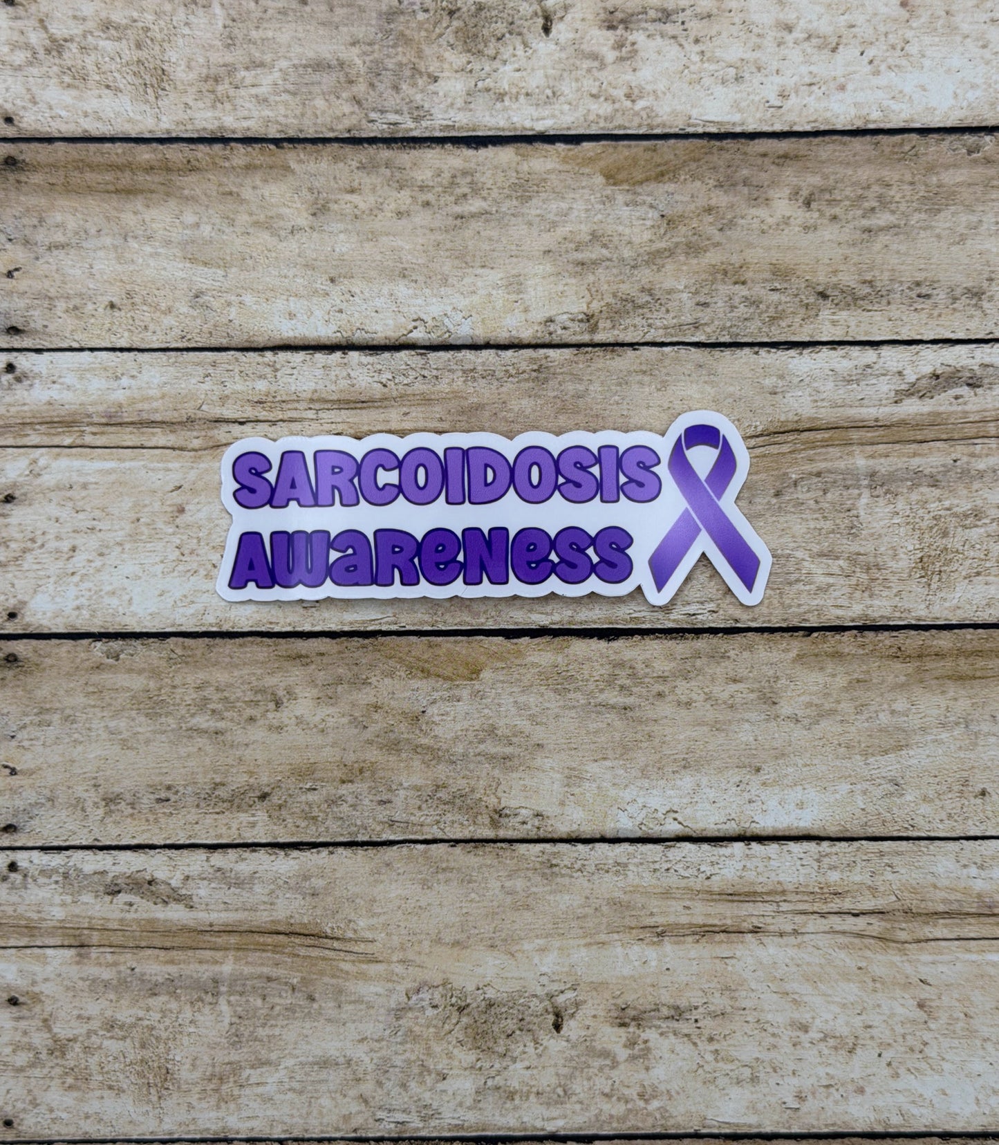 Sarcoidosis Awareness with Ribbon Sticker or Magnet