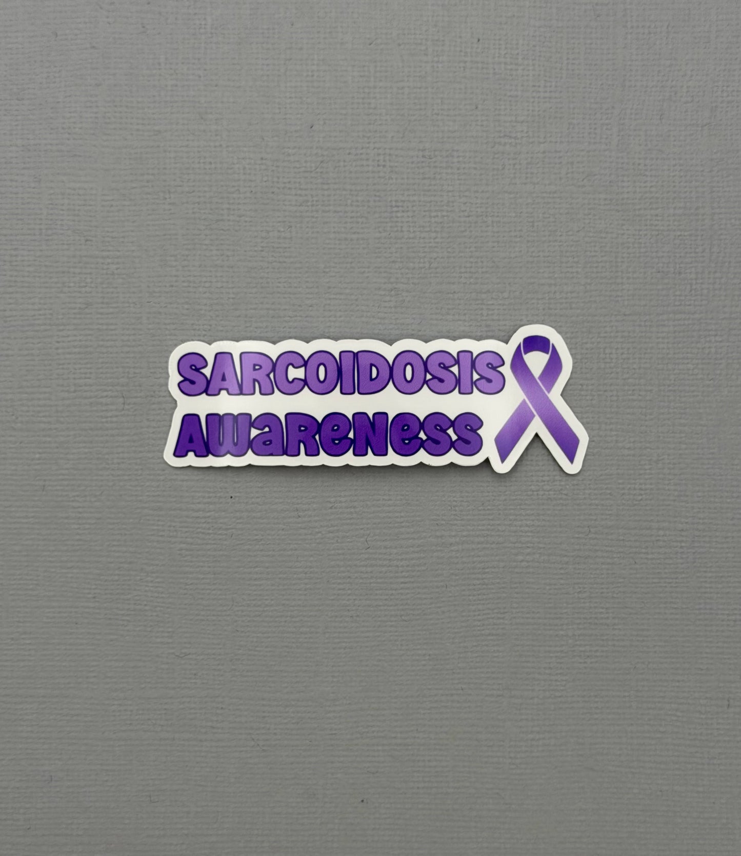 Sarcoidosis Awareness with Ribbon Sticker or Magnet