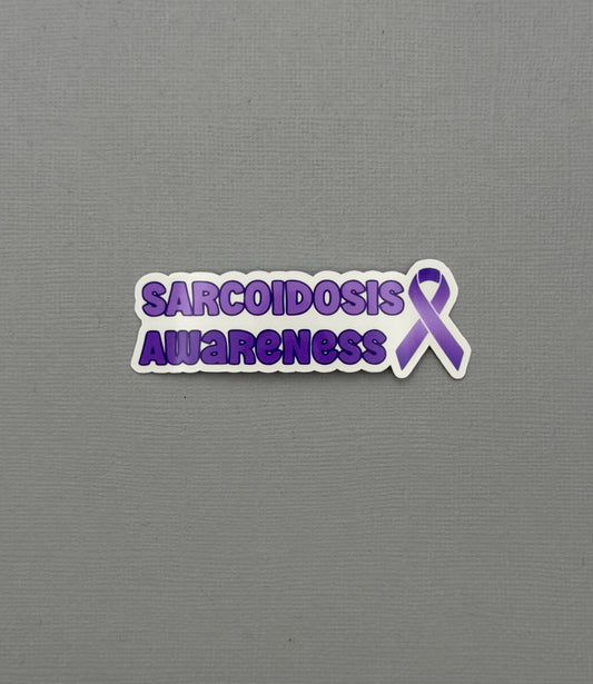 Sarcoidosis Awareness with Ribbon Sticker or Magnet