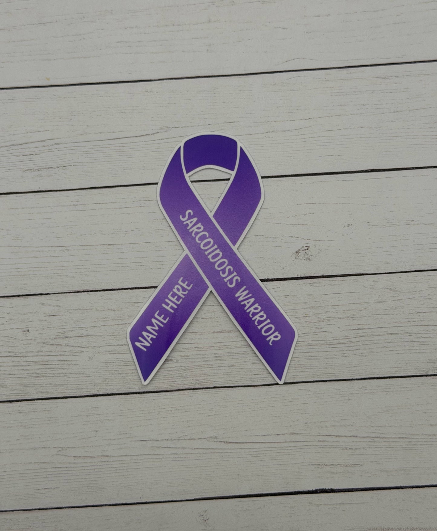 Sarcoidosis Warrior Custom Ribbon Sticker or Magnet