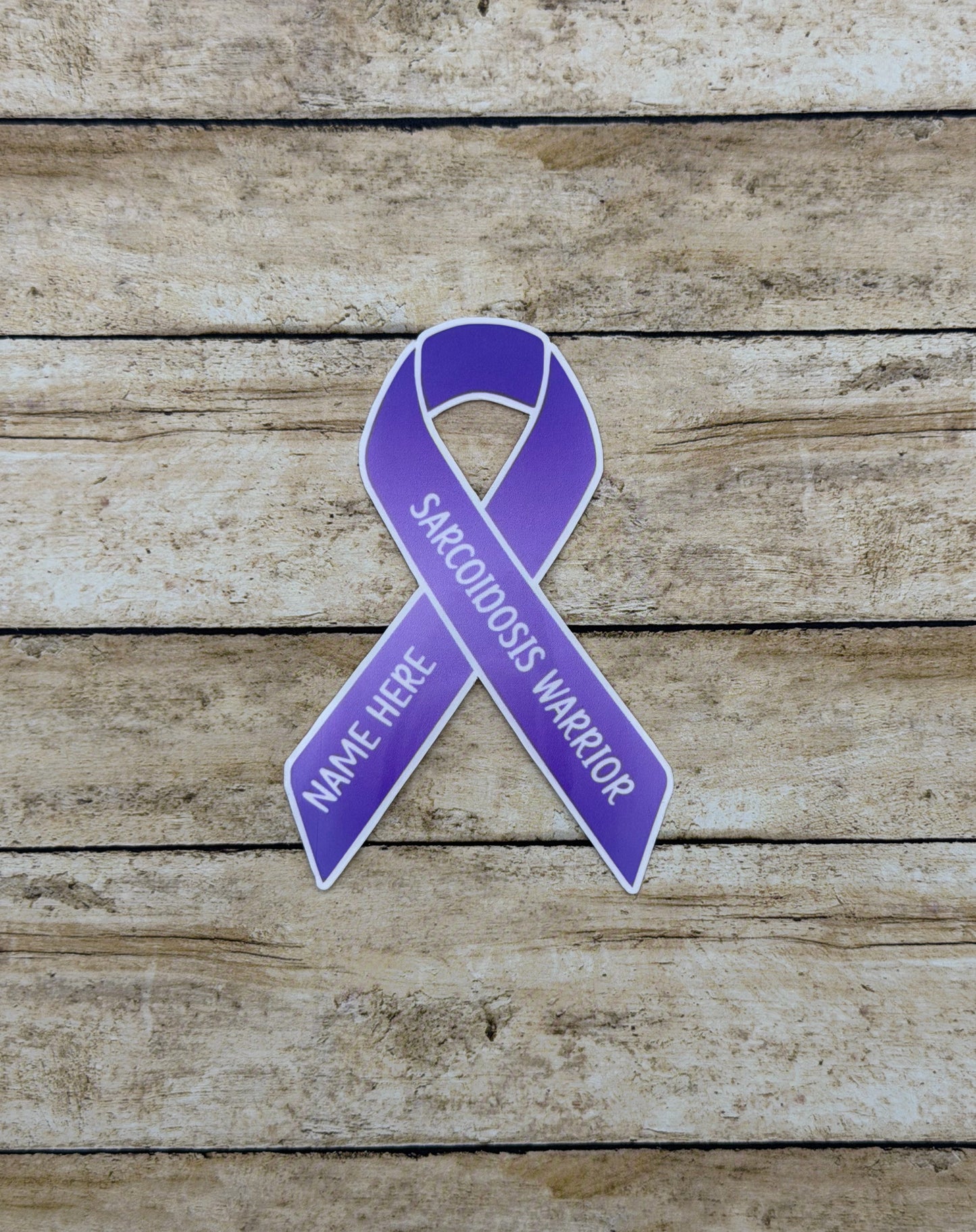 Sarcoidosis Warrior Custom Ribbon Sticker or Magnet