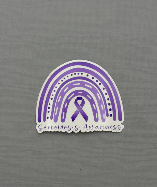 Sarcoidosis Awareness Rainbow Sticker or Magnet