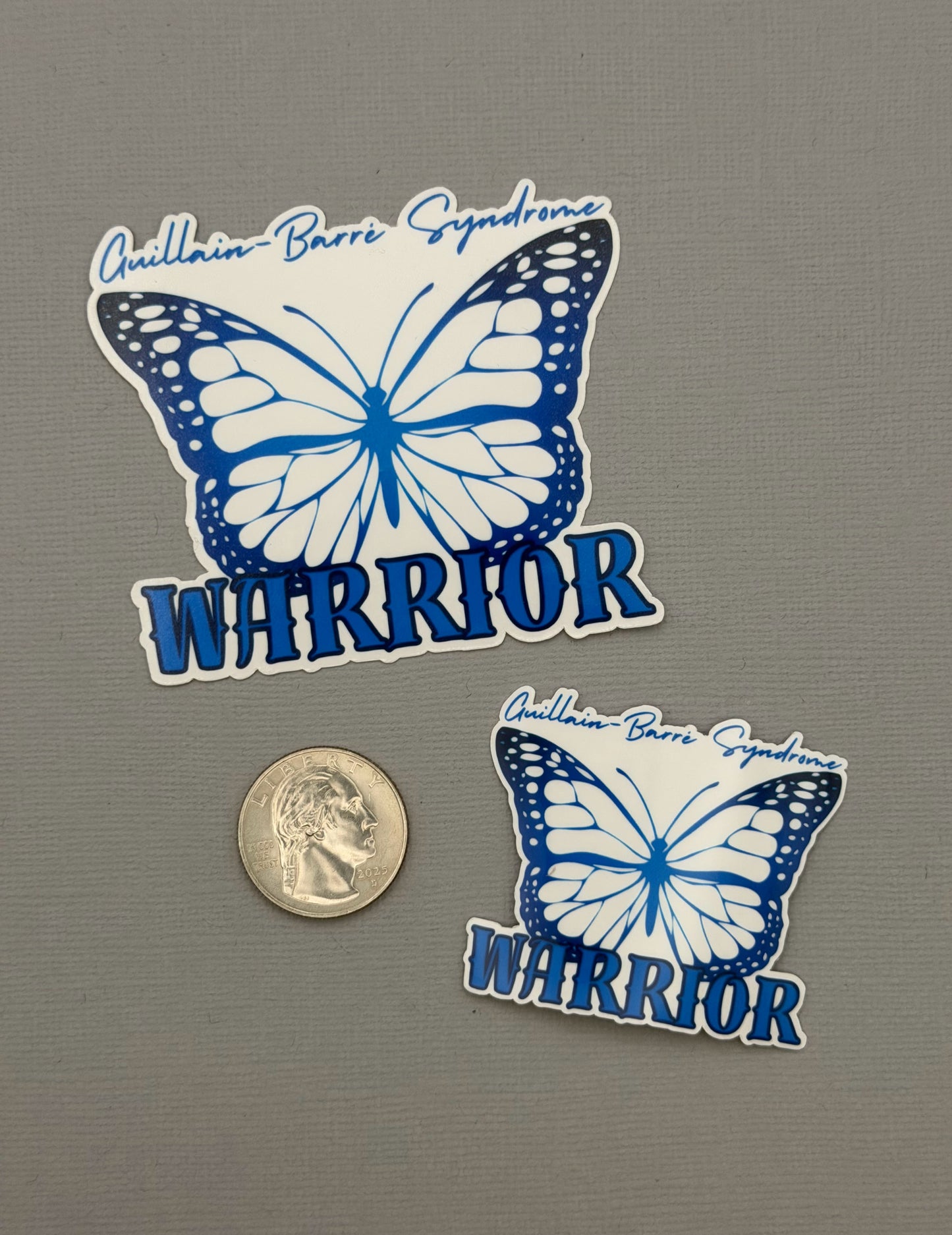 Guillain-Barre Syndrome Warrior Butterfly Sticker or Magnet