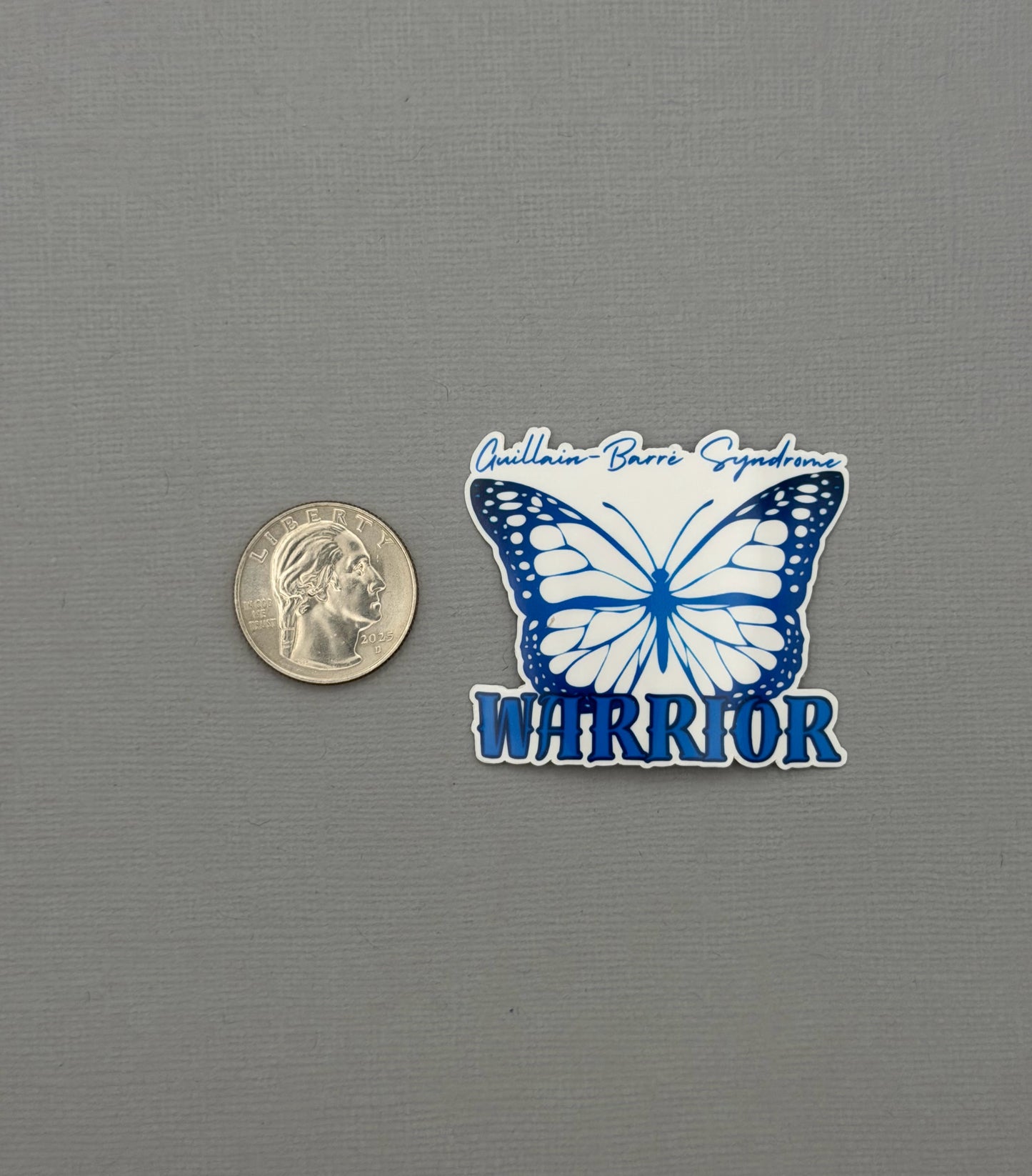 Guillain-Barre Syndrome Warrior Butterfly Sticker or Magnet
