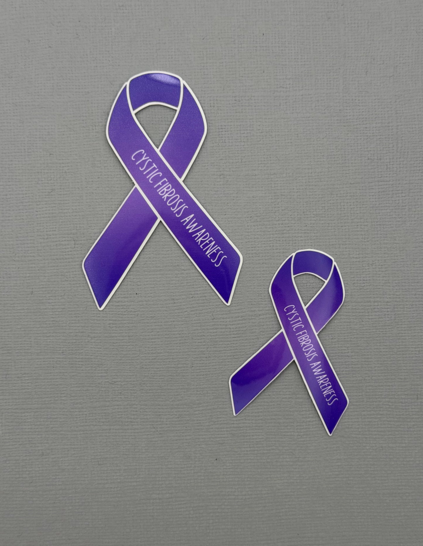 Cystic Fibrosis Awareness Ribbon Sticker or Magnet