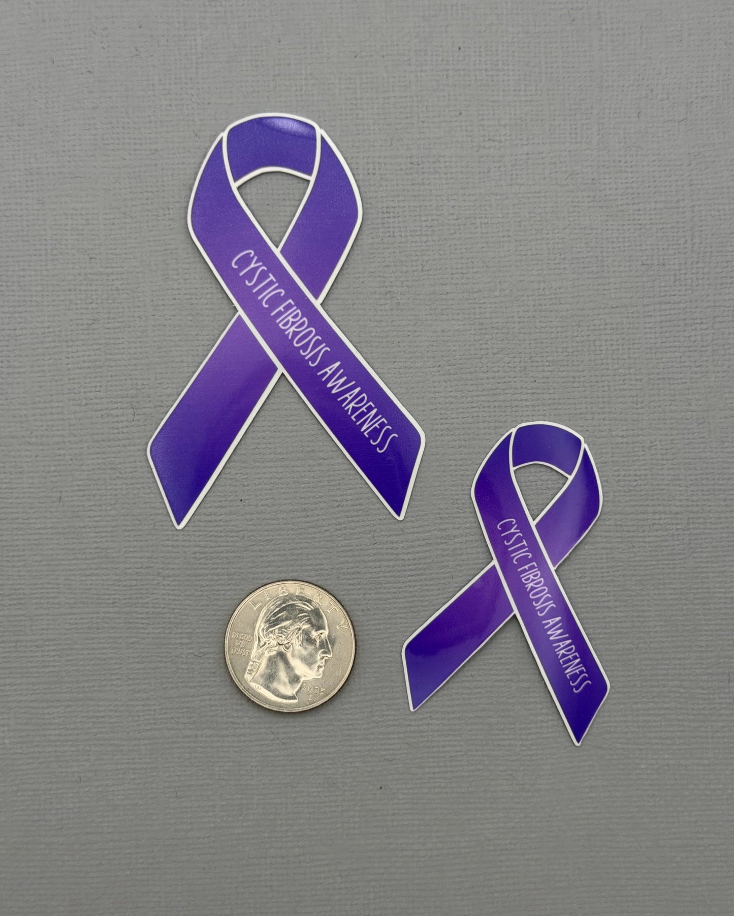 Cystic Fibrosis Awareness Ribbon Sticker or Magnet