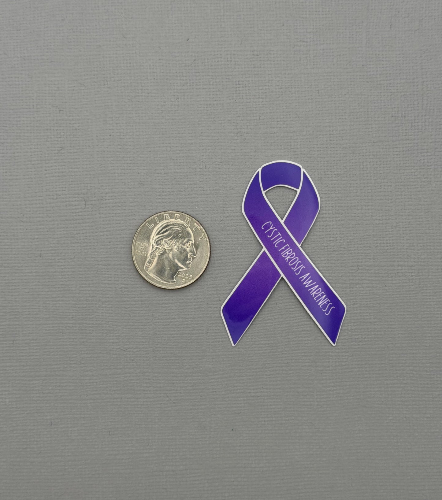 Cystic Fibrosis Awareness Ribbon Sticker or Magnet