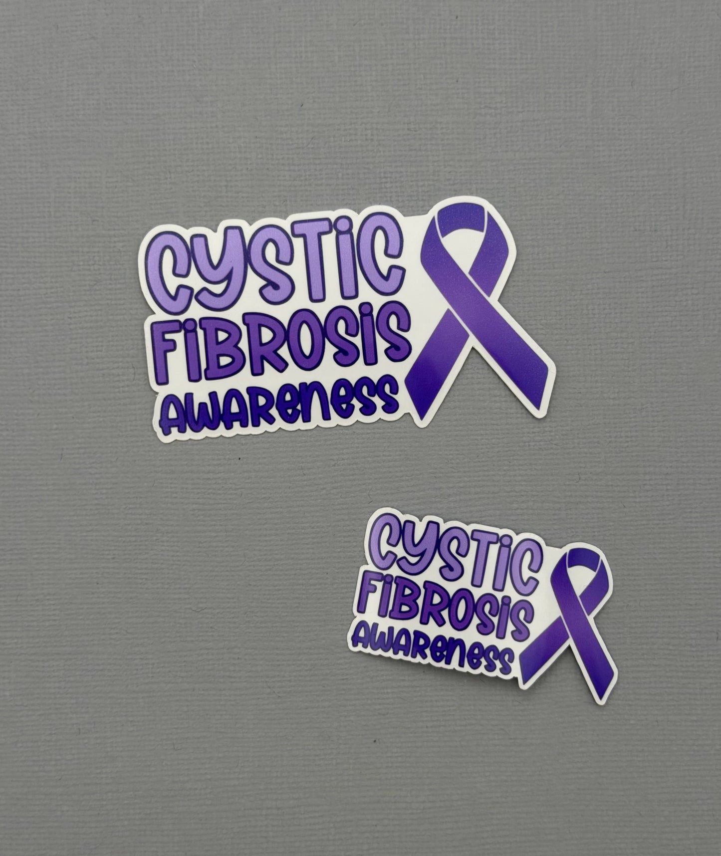 Cystic Fibrosis Awareness with Ribbon Sticker or Magnet