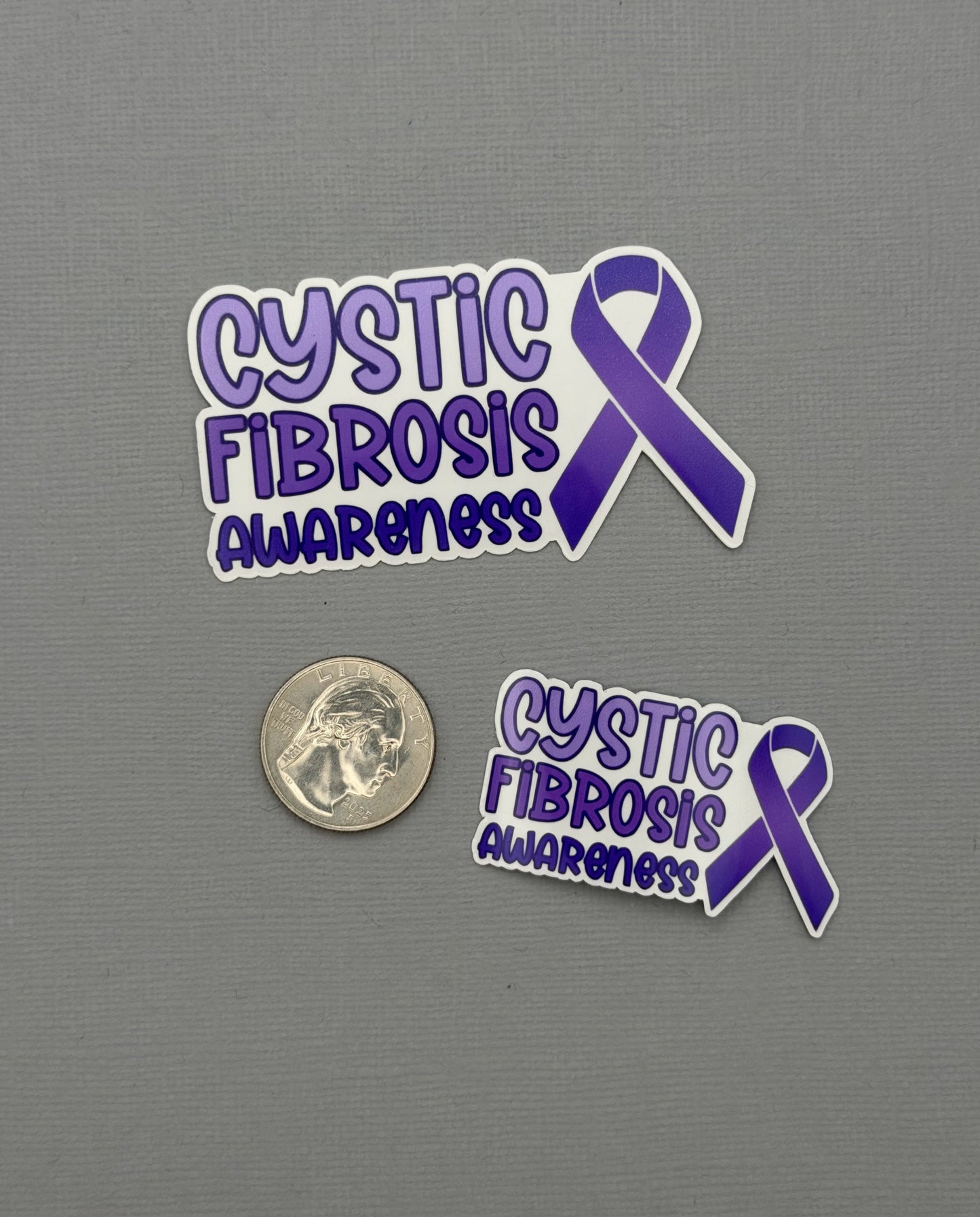 Cystic Fibrosis Awareness with Ribbon Sticker or Magnet