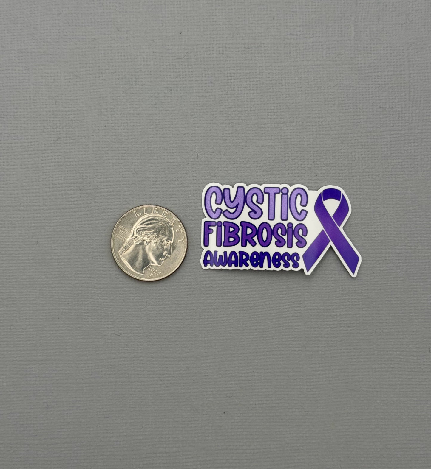 Cystic Fibrosis Awareness with Ribbon Sticker or Magnet