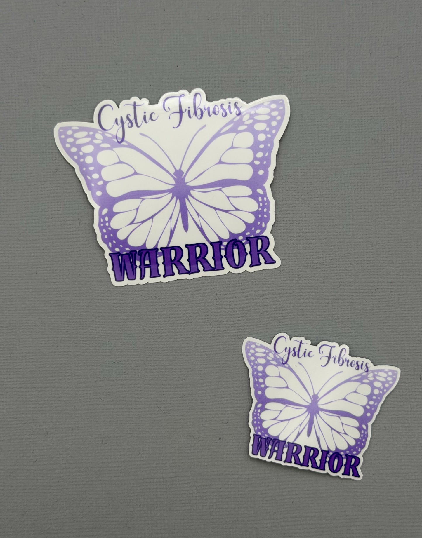 Cystic Fibrosis Warrior Butterfly Sticker or Magnet