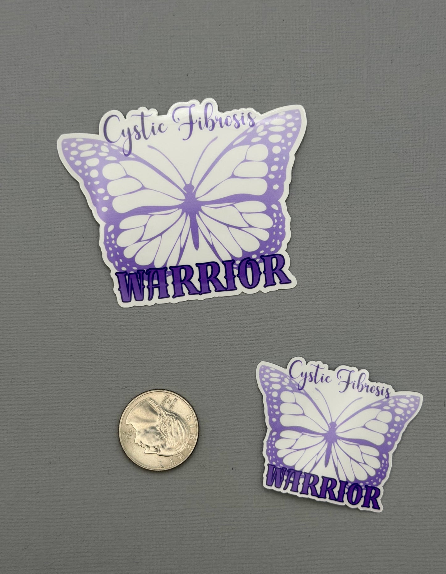Cystic Fibrosis Warrior Butterfly Sticker or Magnet