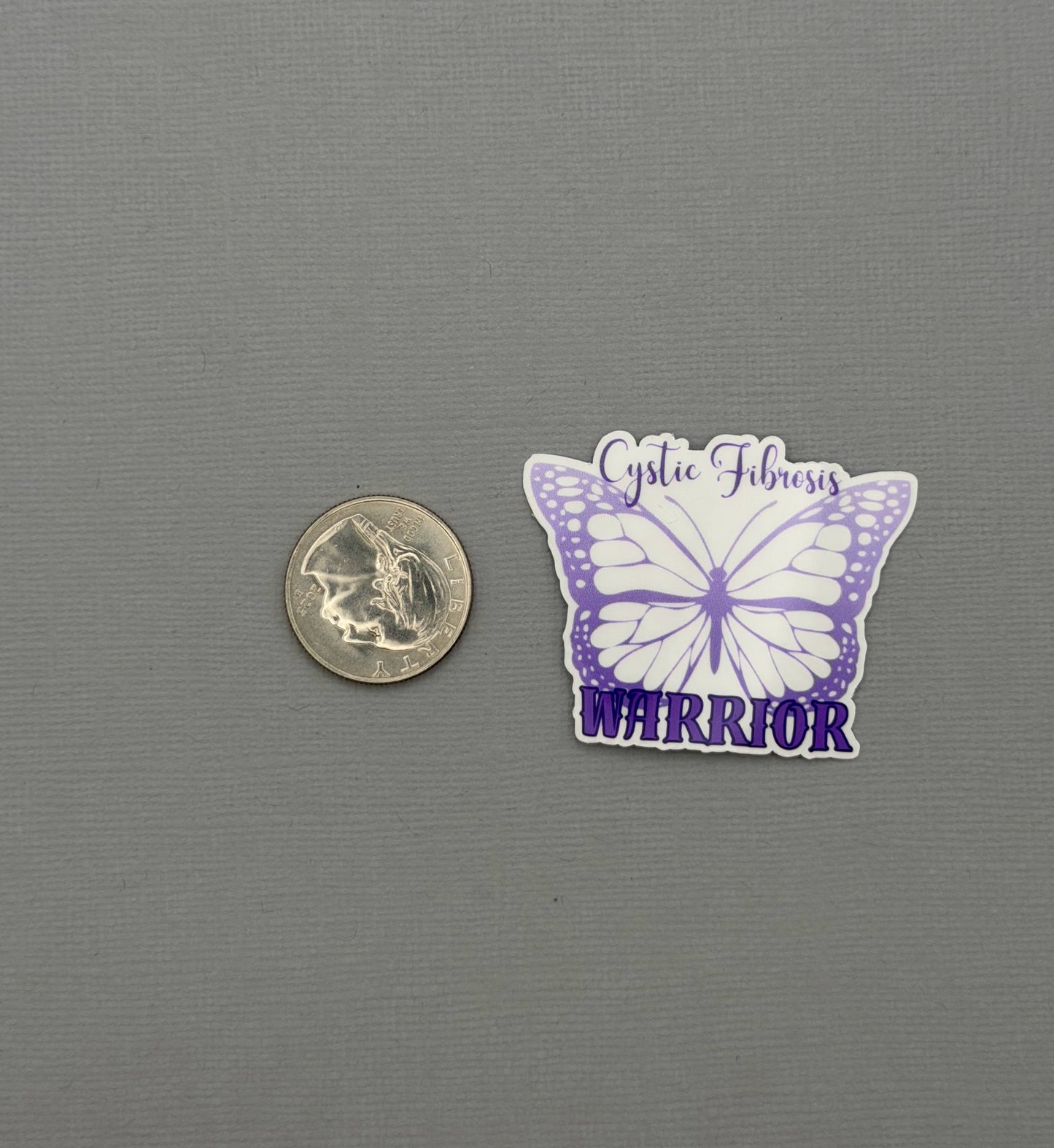 Cystic Fibrosis Warrior Butterfly Sticker or Magnet