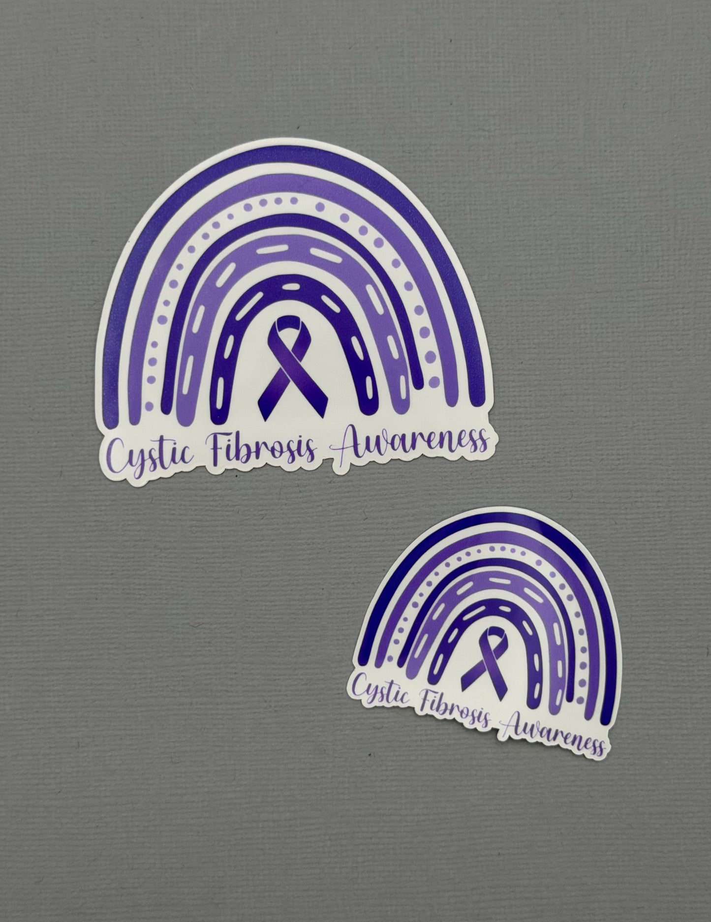 Cystic Fibrosis Awareness Rainbow Sticker or Magnet