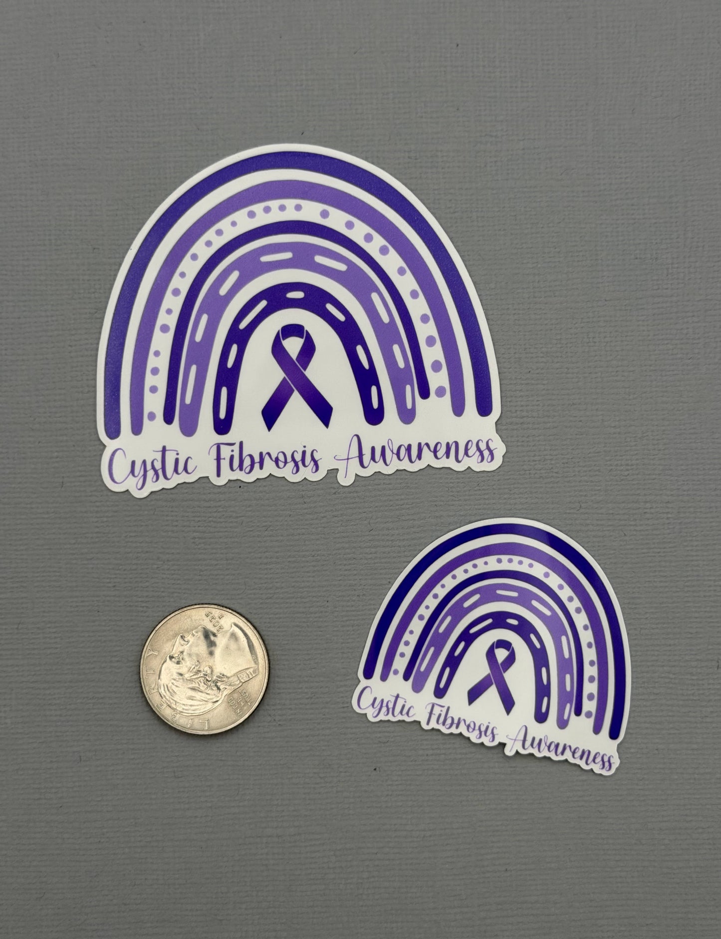 Cystic Fibrosis Awareness Rainbow Sticker or Magnet