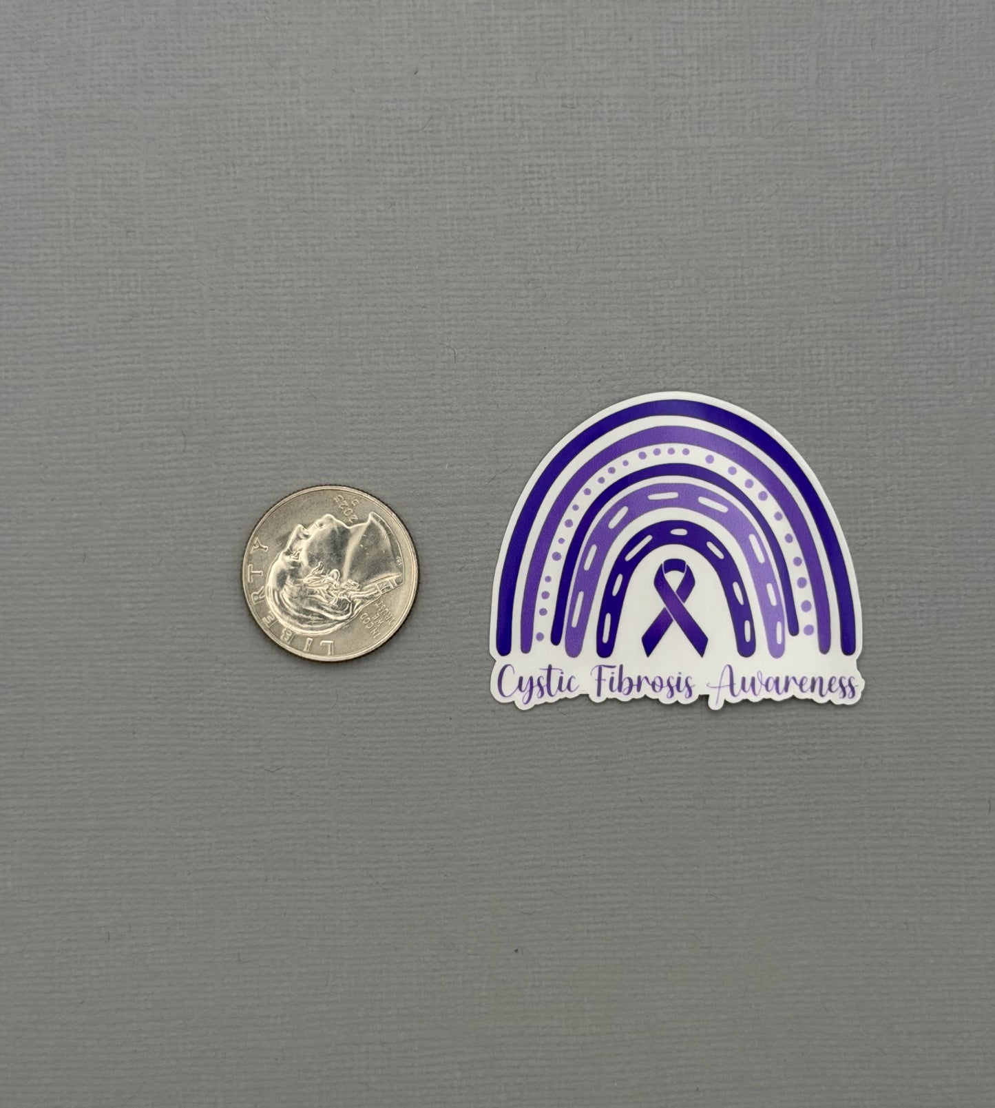 Cystic Fibrosis Awareness Rainbow Sticker or Magnet