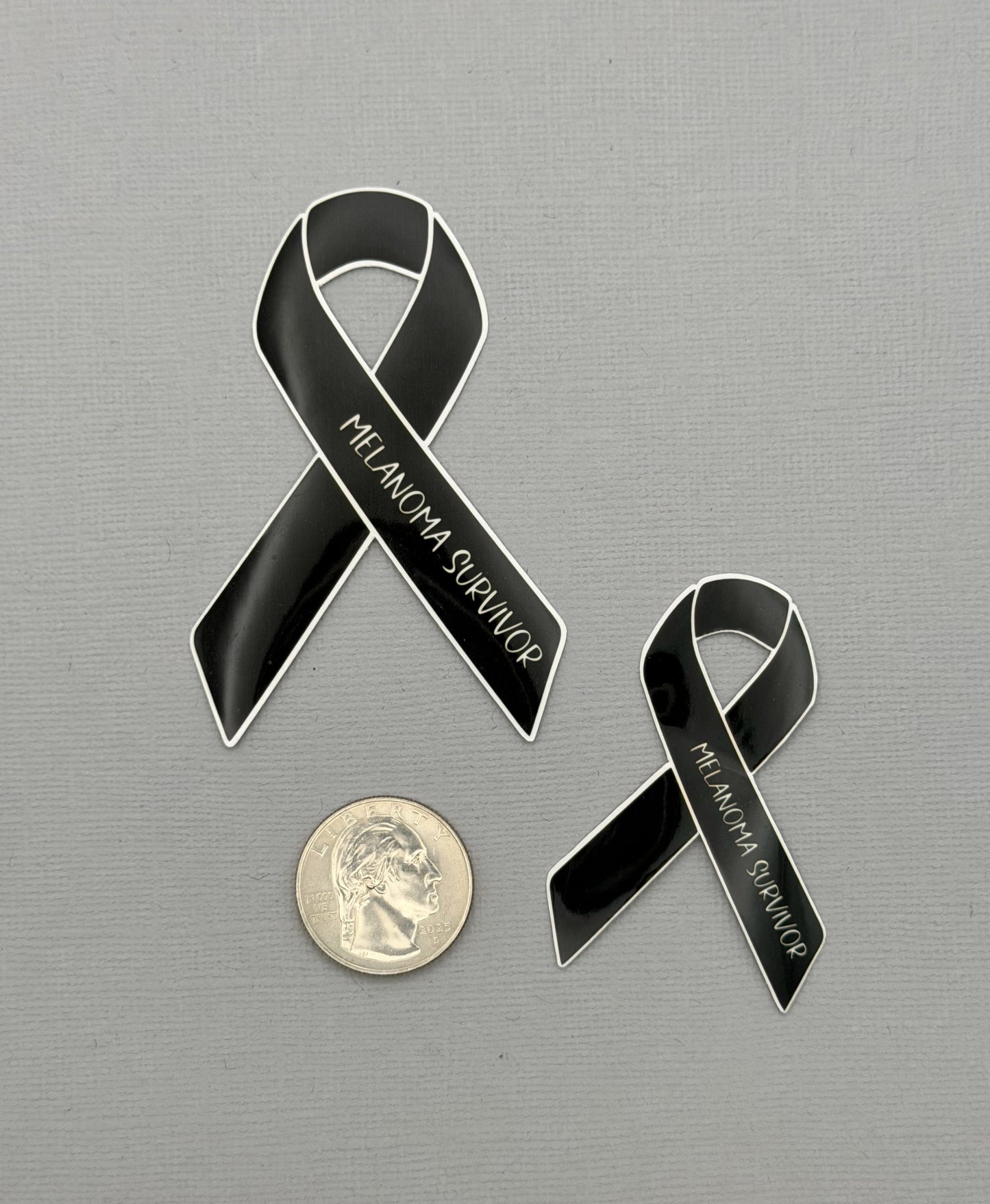 Melanoma Survivor Ribbon Sticker or Magnet