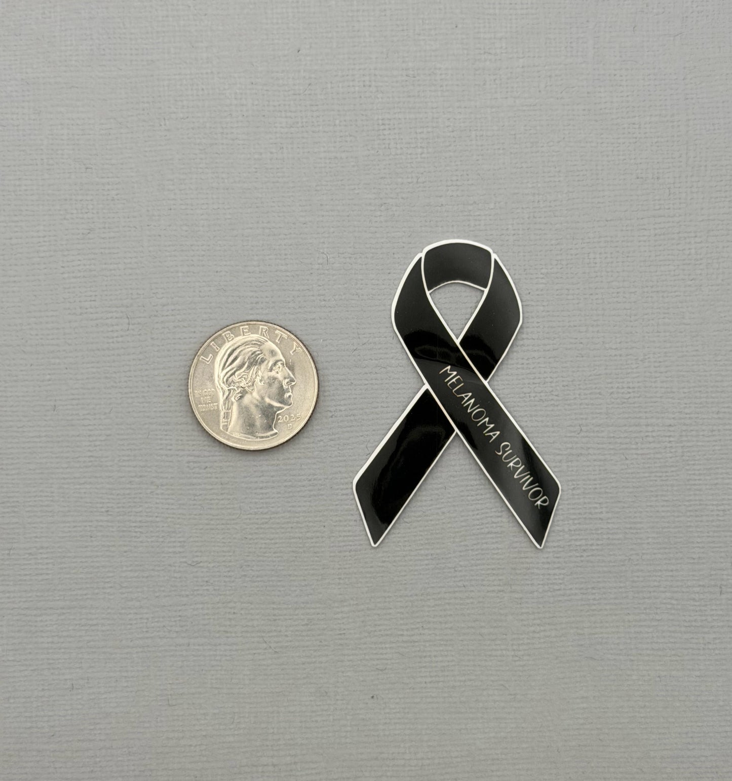Melanoma Survivor Ribbon Sticker or Magnet