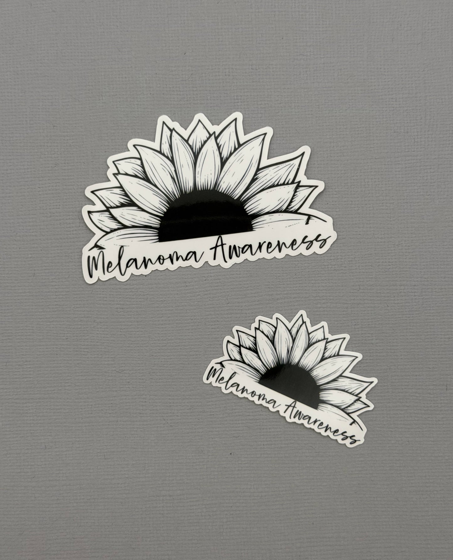 Melanoma Awareness Sunflower Sticker or Magnet