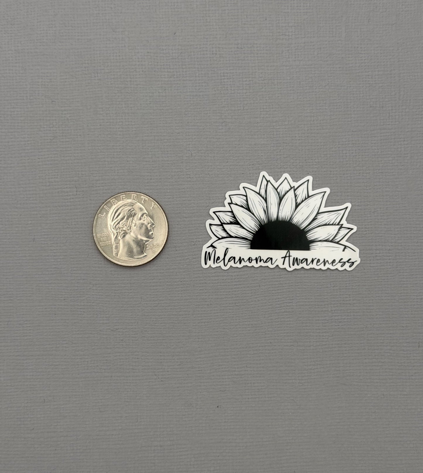 Melanoma Awareness Sunflower Sticker or Magnet