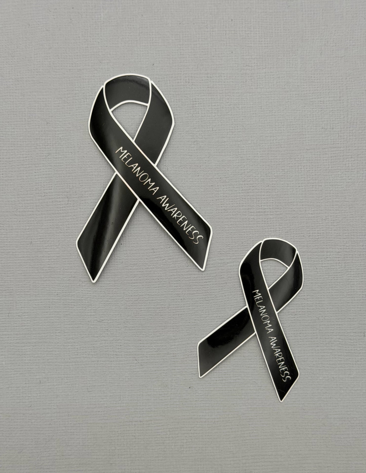 Melanoma Awareness Ribbon Sticker or Magnet
