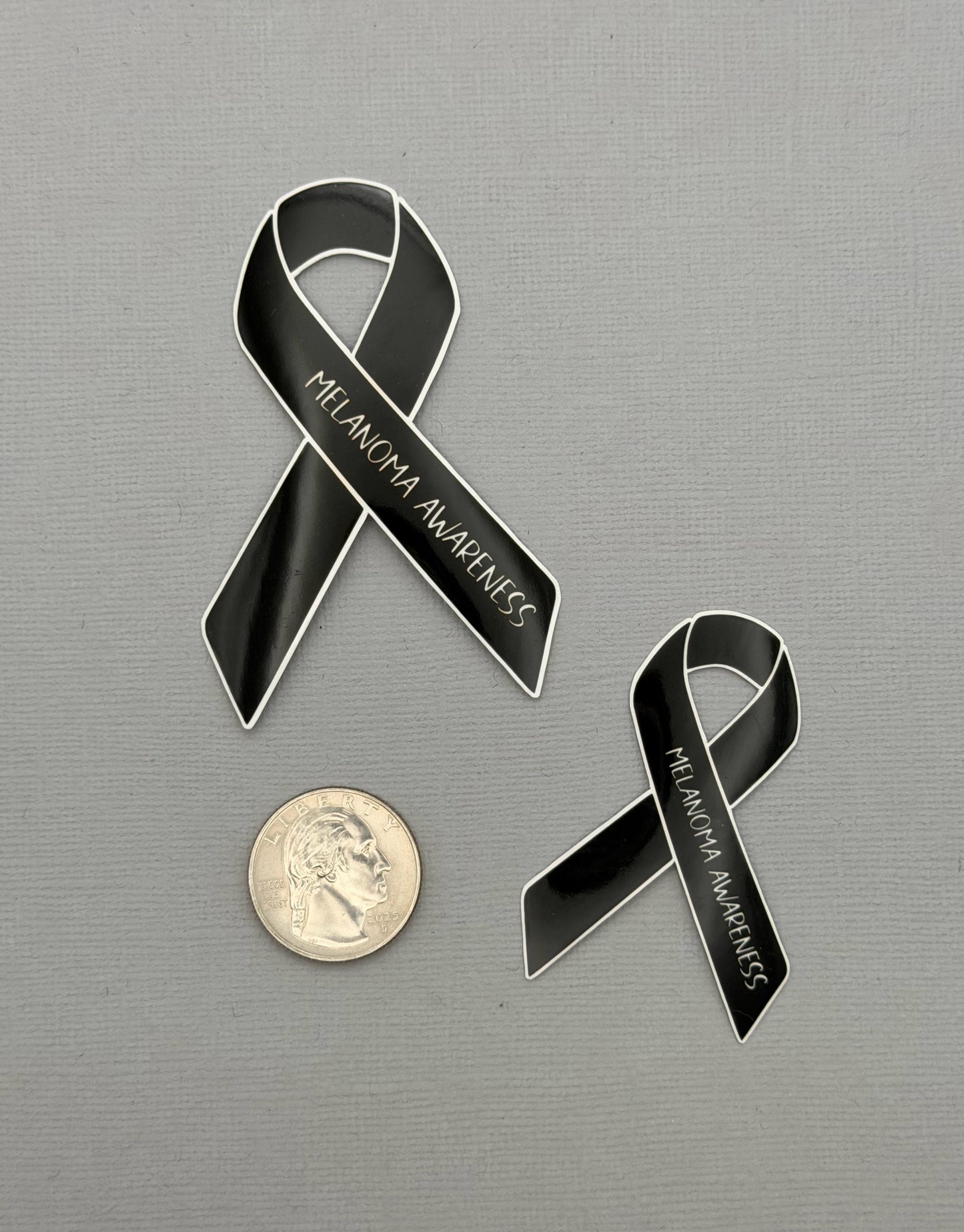 Melanoma Awareness Ribbon Sticker or Magnet