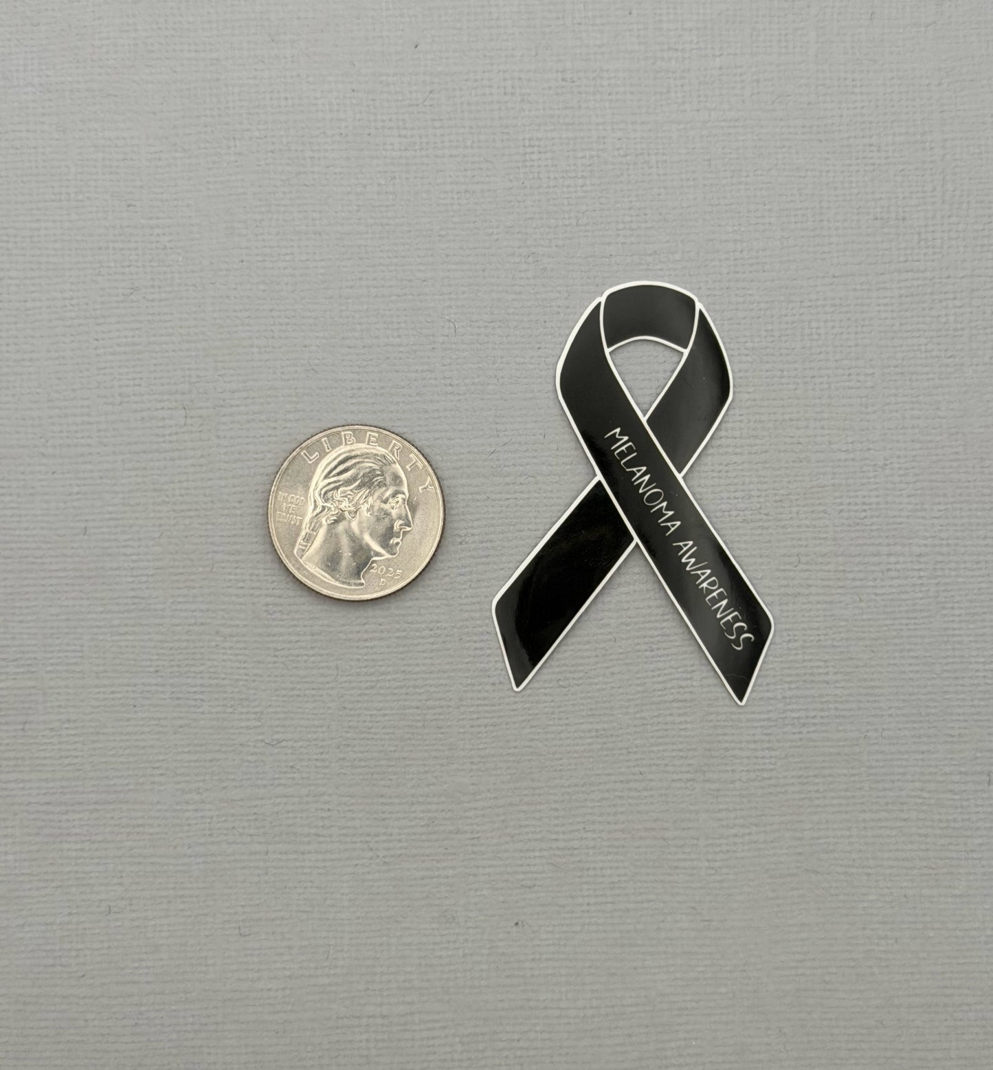Melanoma Awareness Ribbon Sticker or Magnet