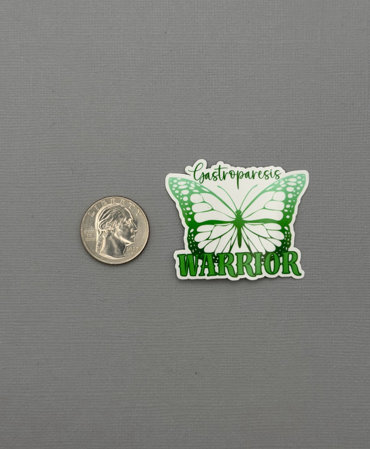 Gastroparesis Warrior Butterfly Sticker or Magnet