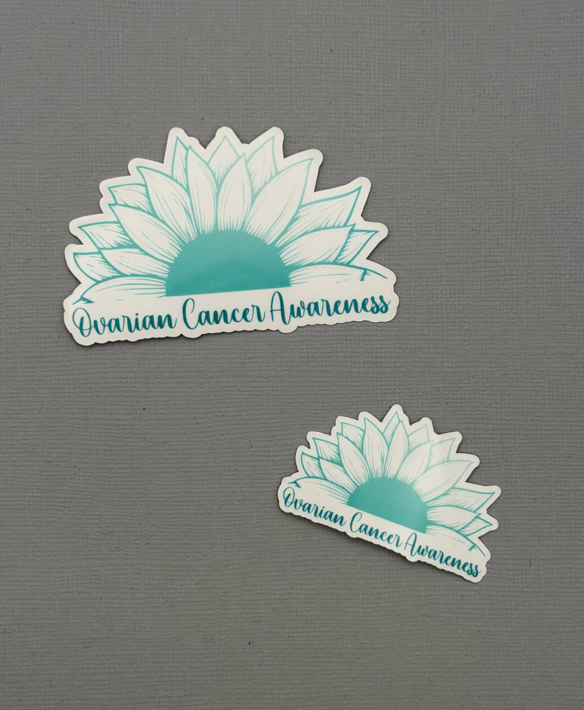 Ovarian Cancer Awareness Sunflower Sticker or Magnet