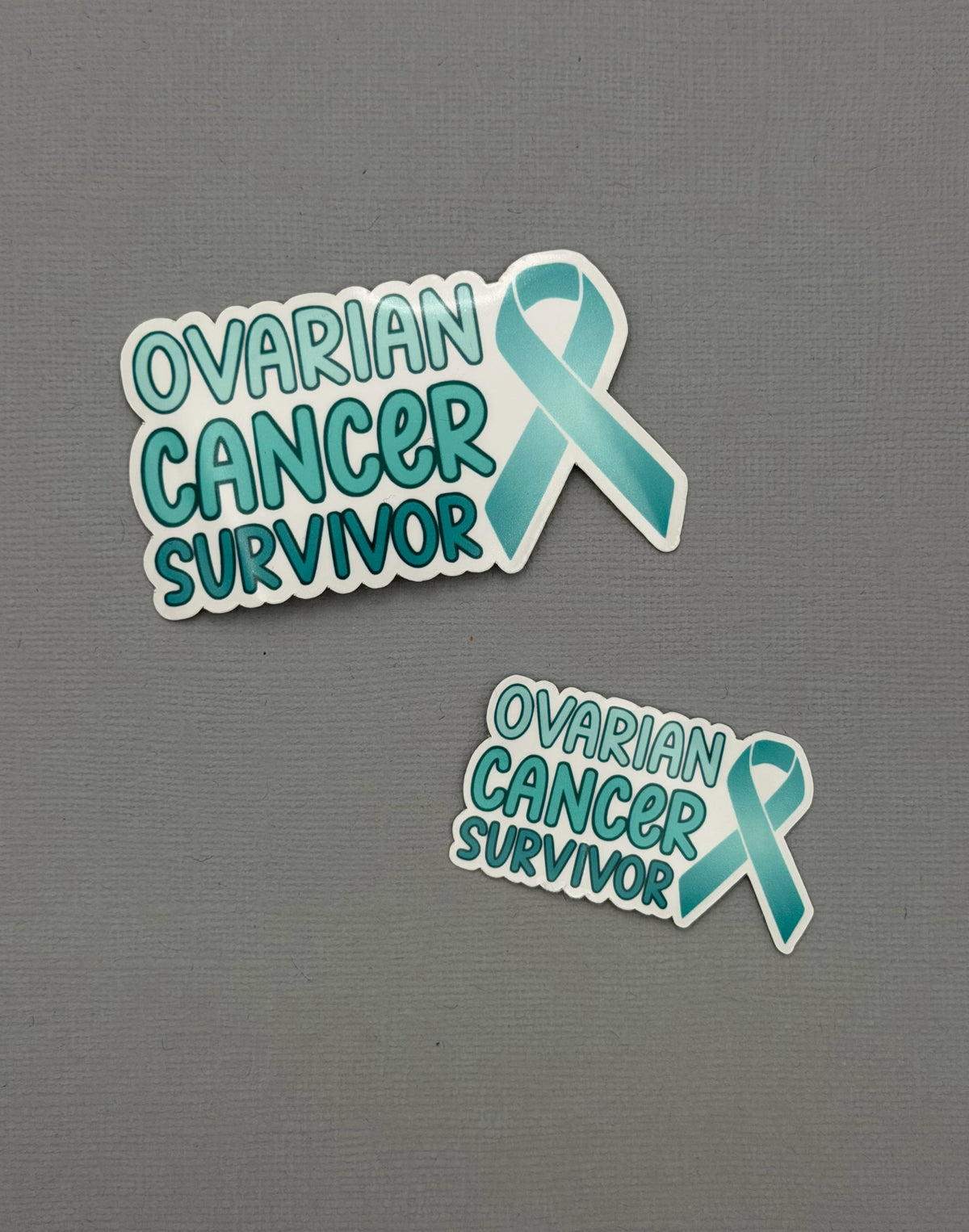 Ovarian Cancer Survivor with Ribbon Sticker or Magnet